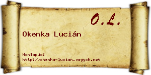 Okenka Lucián névjegykártya